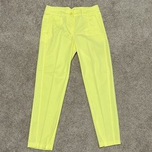 Italian yellow capri pants size 4